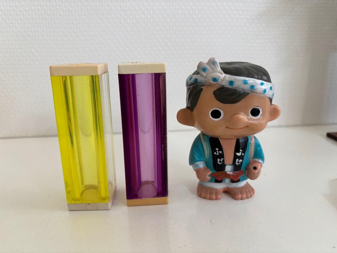 非売品】富士銀行ぼくちゃんソフビ貯金箱とプラスティックタワー貯金箱