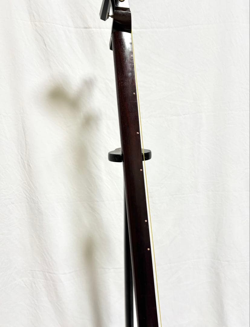 【皮破れ有】三味線セット 中棹 綾杉彫り 東さわり 三つ折れ