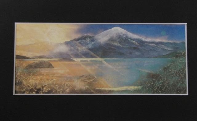 木村圭吾、【遙かなる湖国】、希少な大判額装用画集より、美品
