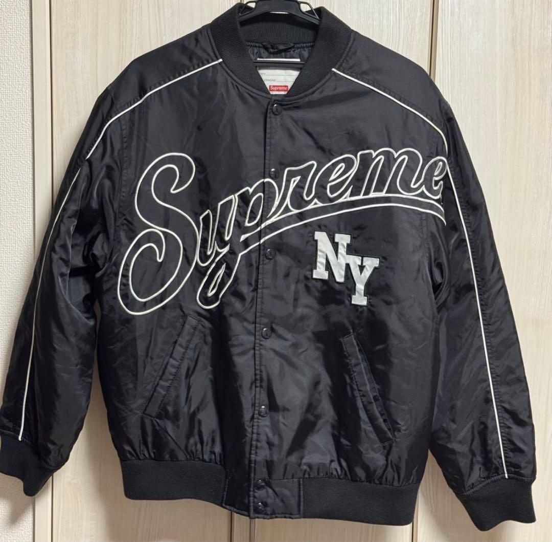 Supreme Contrast Script Varsity jacket - メルカリ