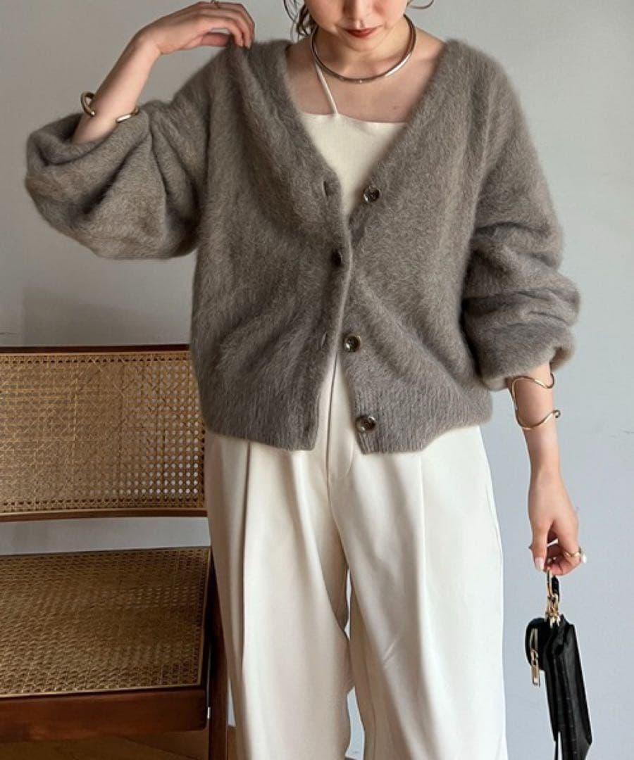 FOXカシミアカーディガン FOX×カシミヤニットロングカーディガン – LiSA LiSA ONLINE SHOP