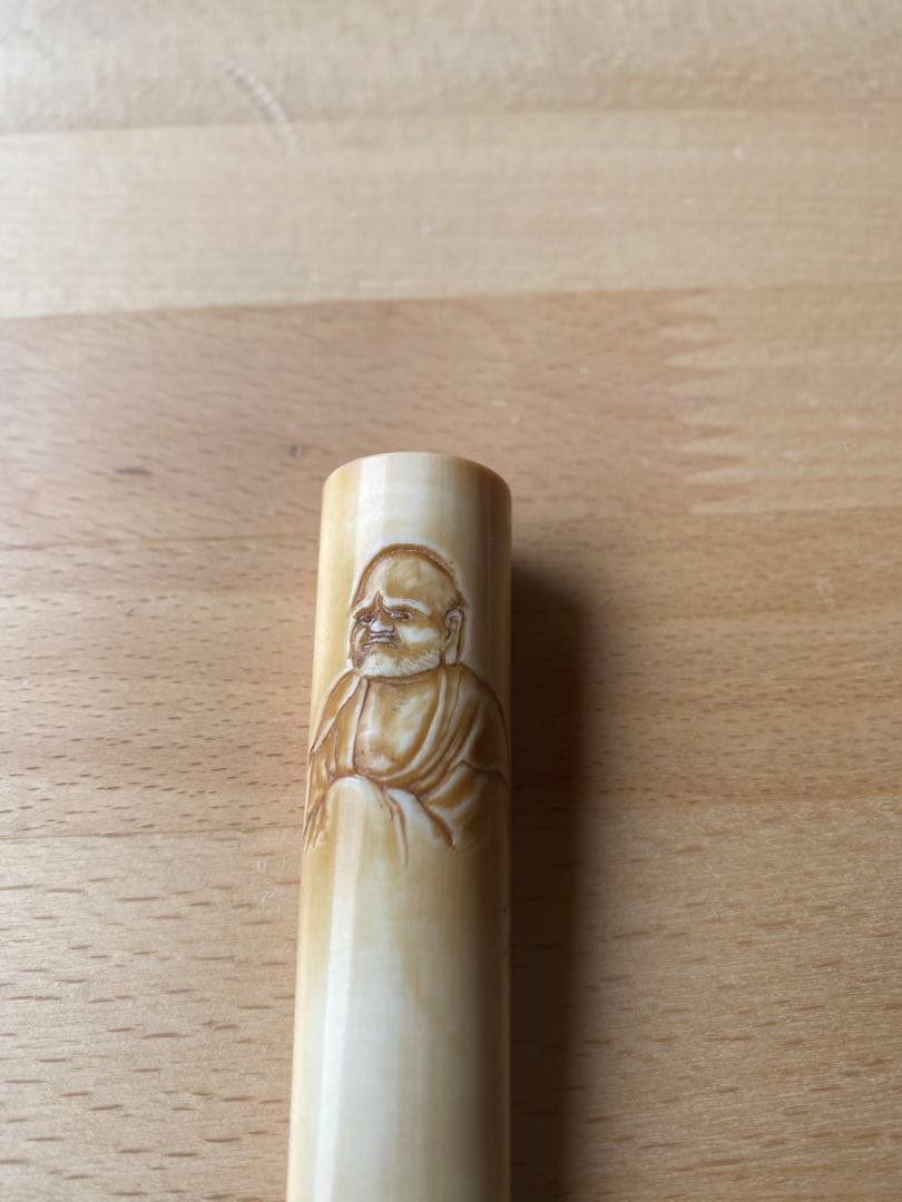 喫煙具 パイプ 天然材质 時代物 根付 提物 煙草入 吸口 彫刻