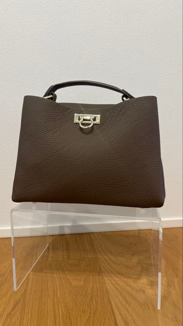 HAYNI トープ　2wayレザーショルダー/ハンドバッグ