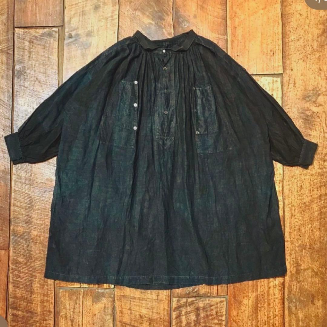 インディゴリネンスモック 【French 1900's】 - メルカリ