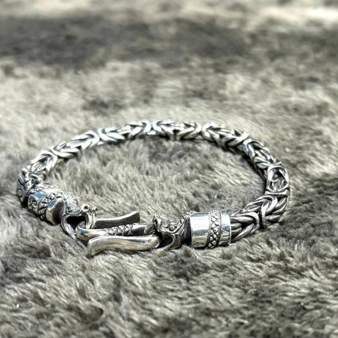 byzantine bali chain bracelet silver 刻印
