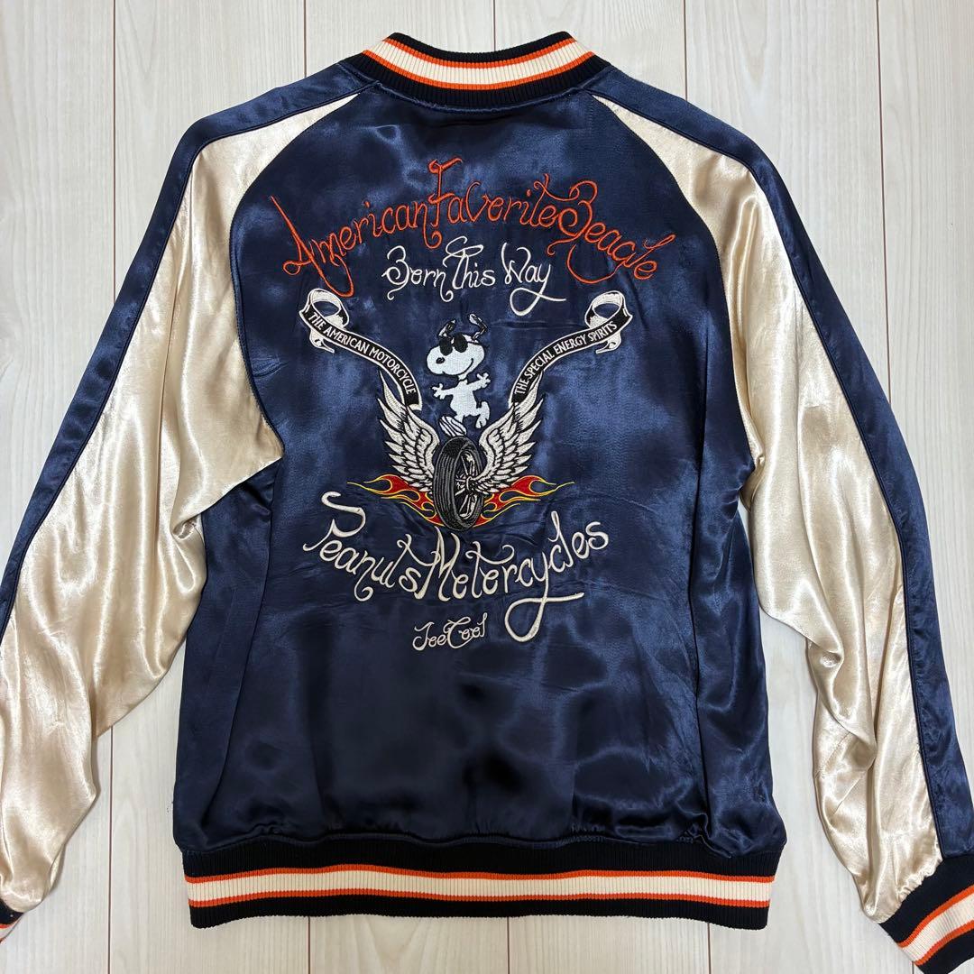 ウ*ー様 スカジャン リバーシブル スヌーピー コラボ 刺繍　L