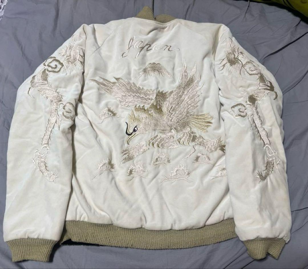 テーラー東洋 別珍スカジャン WHITE EAGLE×BLACK TIGER