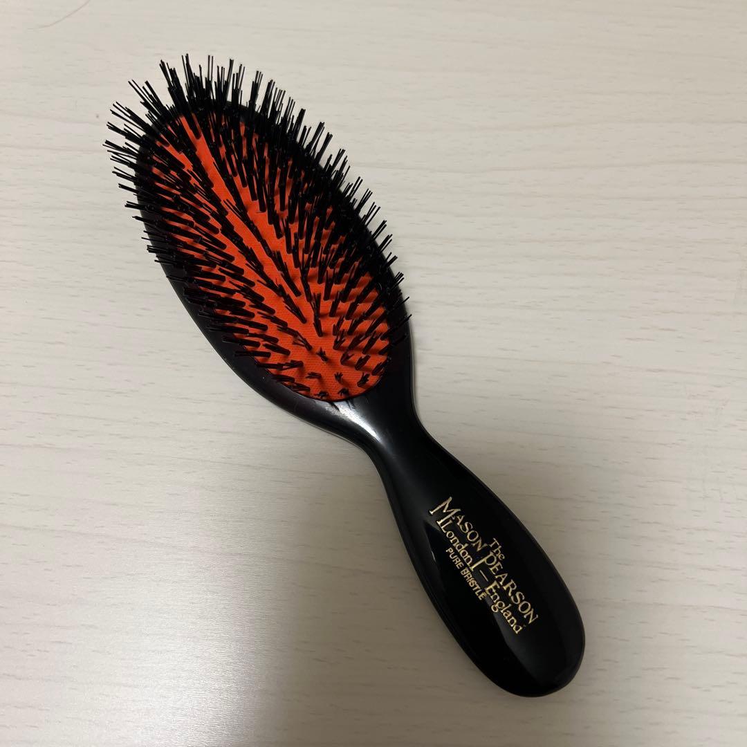 Mason Pearson ヘアブラシ 黒/オレンジ