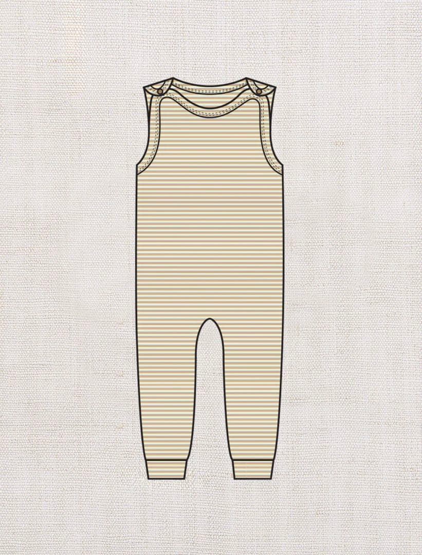 美品 Misha & Puff ストライプ ロンパース overall 6-9m - メルカリ