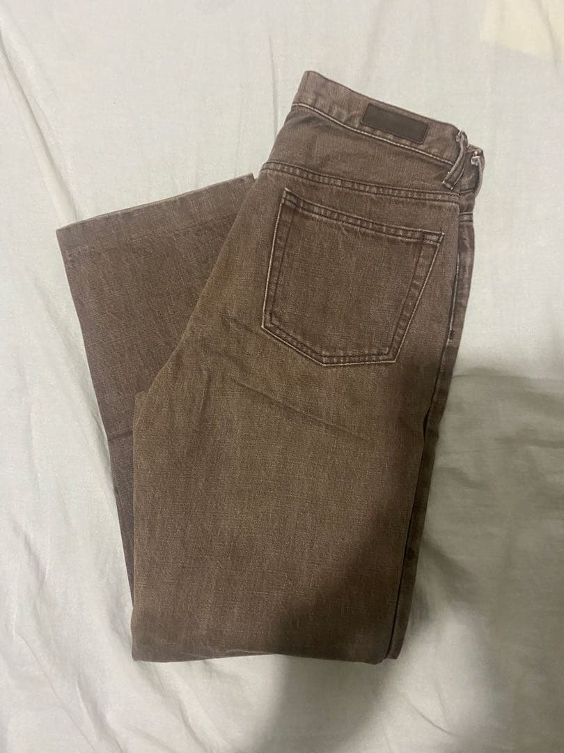 DODOJEAN BASICブラウン ストレートデニム