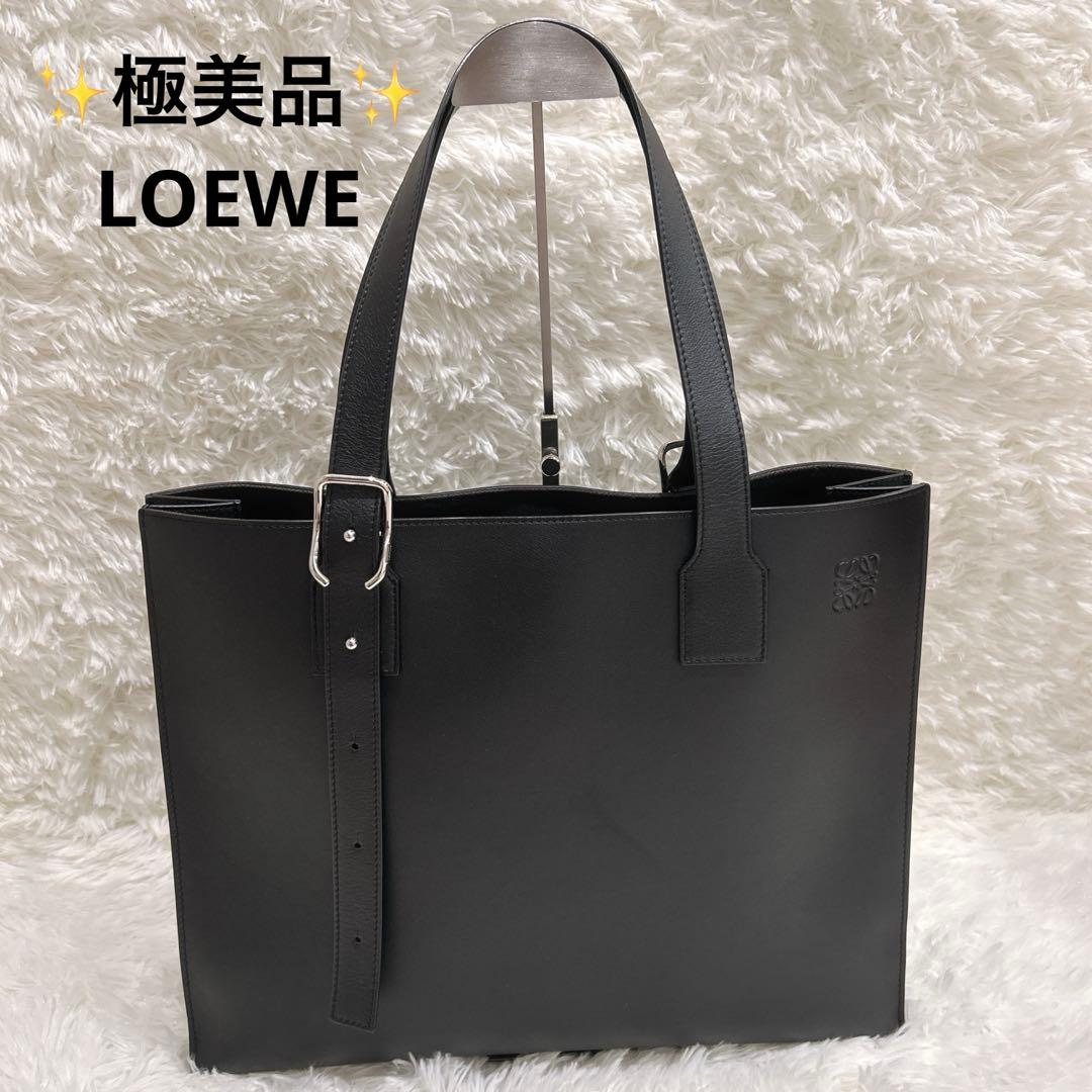 未使用品✨LOEWE ロエベ トートバッグ ブラック カーフスキン A4可メンズ