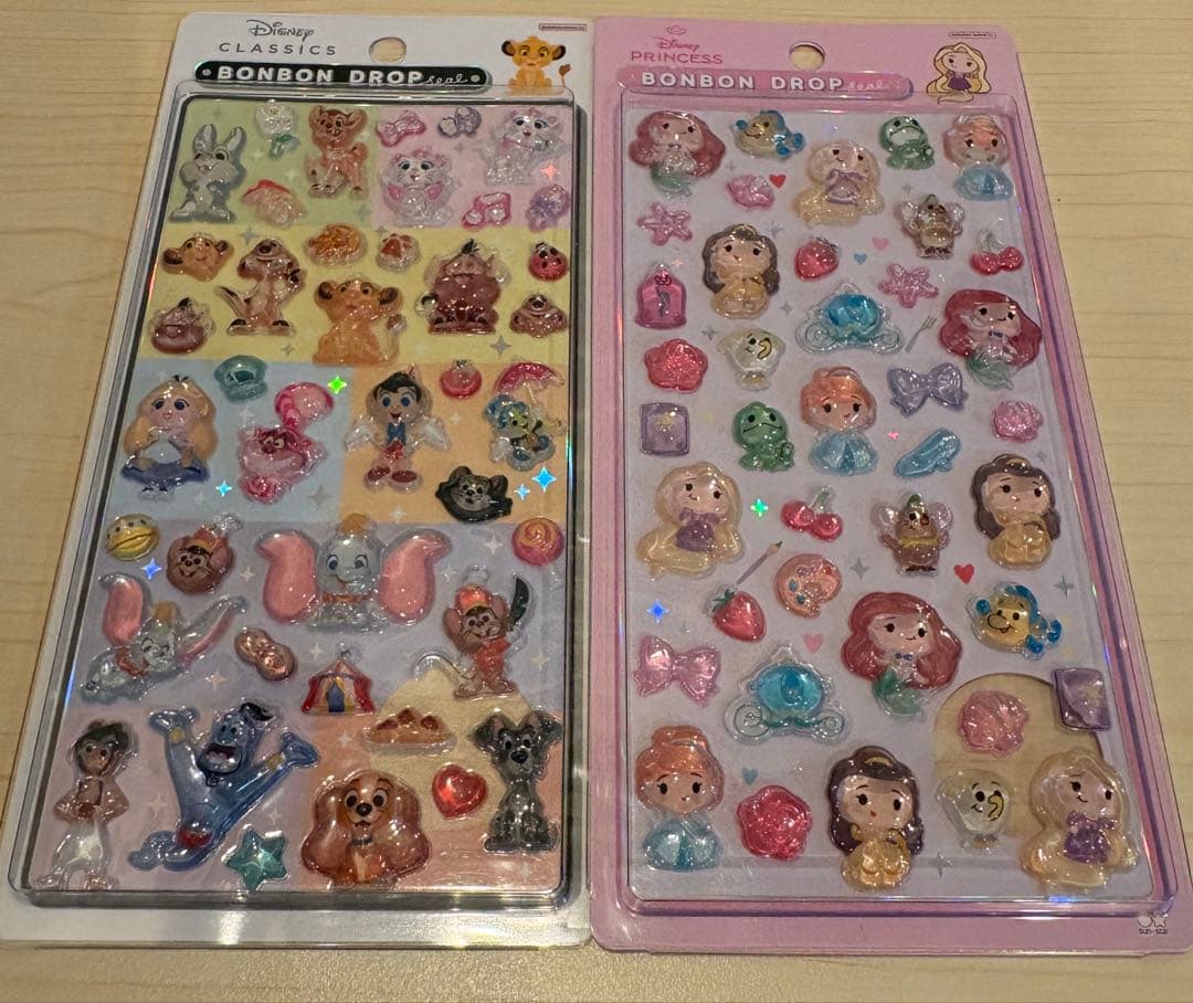 ボンボンドロップシール　ディズニー　正規品　クラシック　ディズニープリンセス