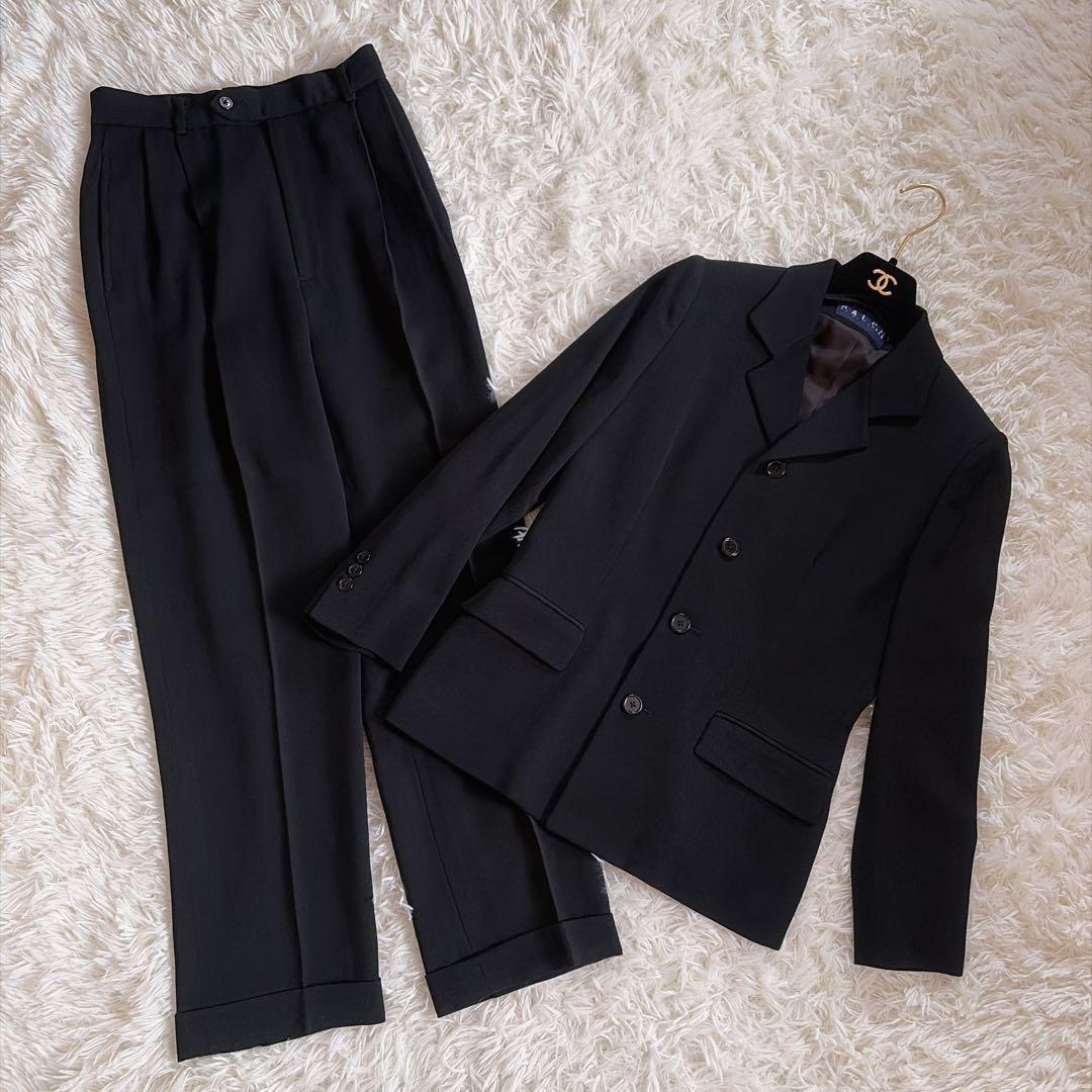 美品 ウール100%】ラルフローレン スーツ セットアップ パンツ 黒