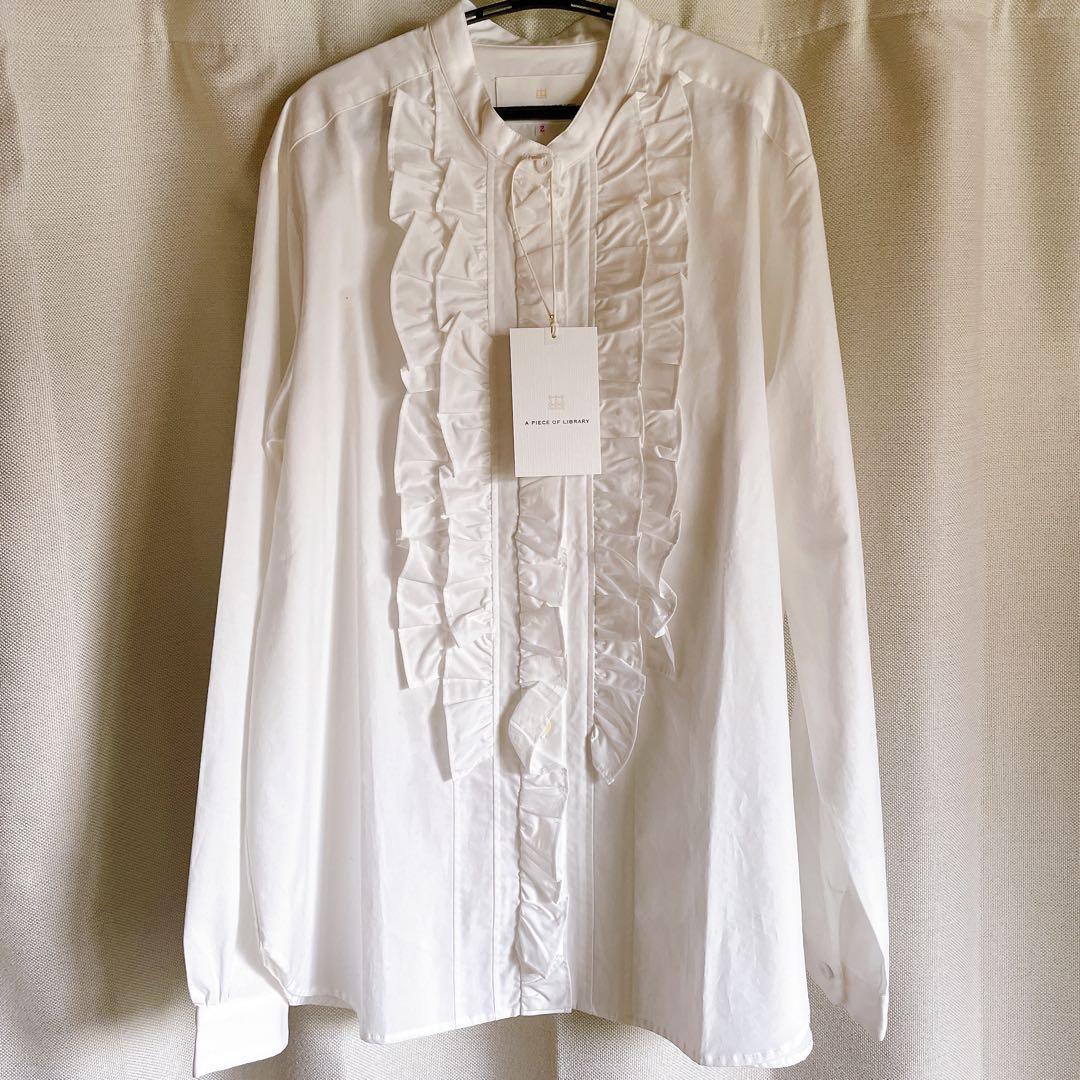 A PIECE OF LIBRARY フリル長袖シャツ