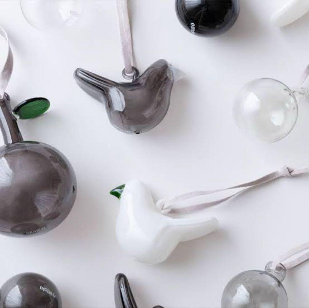  ガラスオーナメントセット ミニボール バード