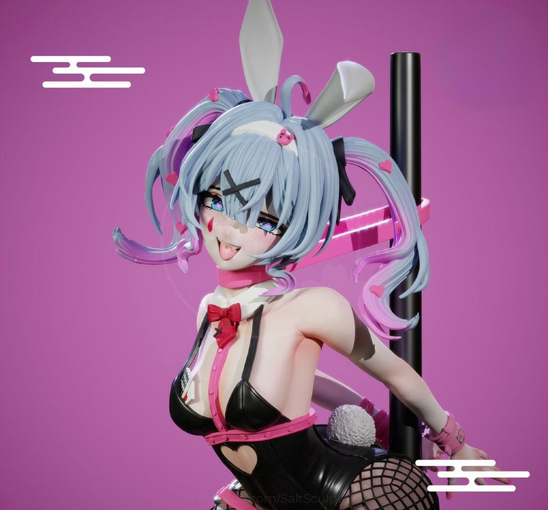 初音ミク バニー ガレージキット フィギュア 美女 美少女 1/7 未塗装未