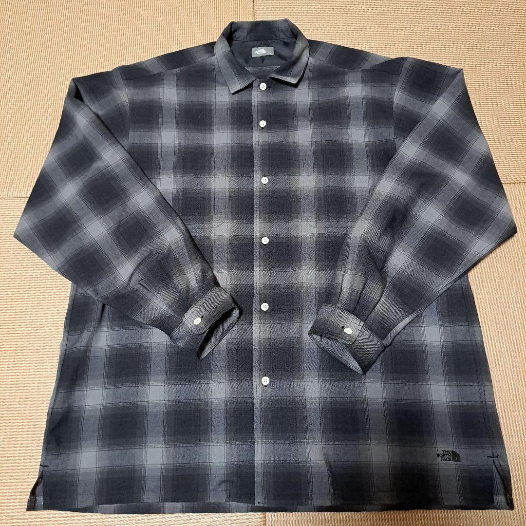 美中古 ノースフェイス ウーリー シャツ 長袖 オンブレ チェック