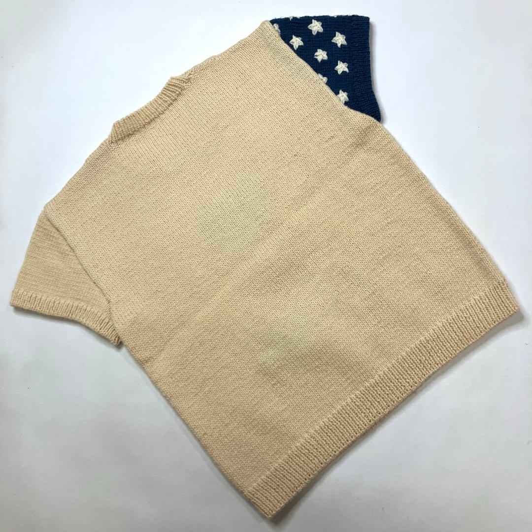 美品】ワンダフルワールド くまちゃん編み 半袖ニット - メルカリ