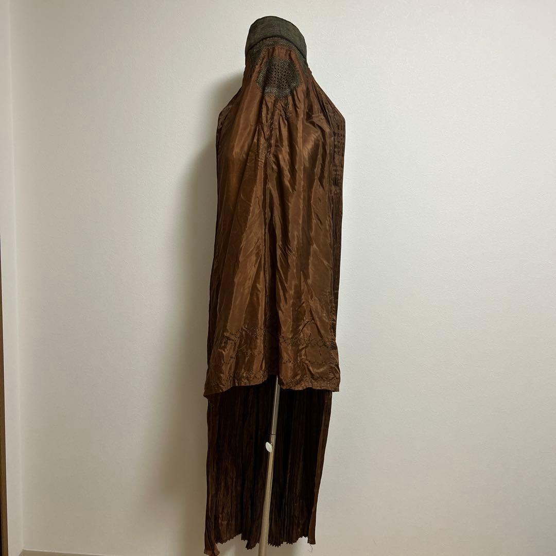 ブラウン サテン ブルカ　民族衣装