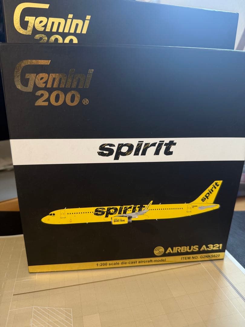 航空機・ヘリコプター Gemini 200 Airbus A321 Spirit Gemini 200 1:200 Airbus A321neo: Spirit Airlines (Reg #N702NK)