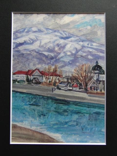 井手宣通、【吾妻山遠望】の一部、希少な大判画集より、新品高級額