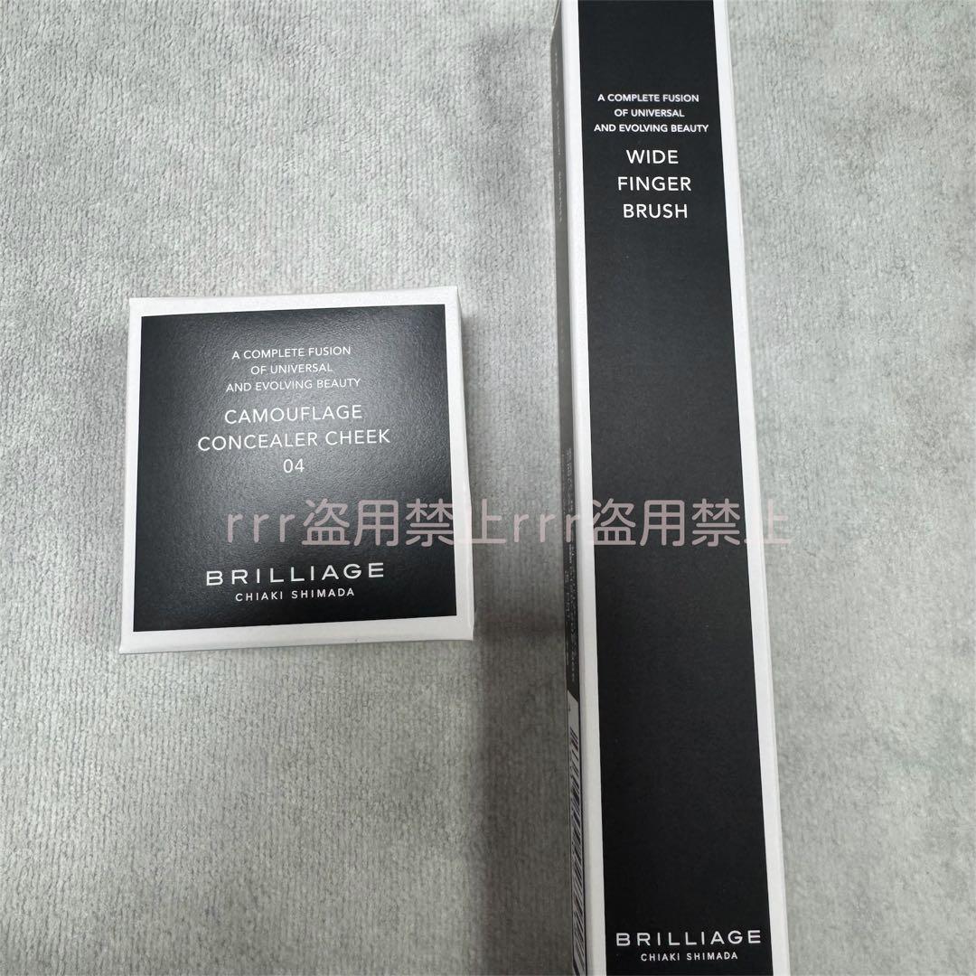 【2点】ブリリアージュ カモフラージュコンシーラーチーク ワイドフィンガーブラシ