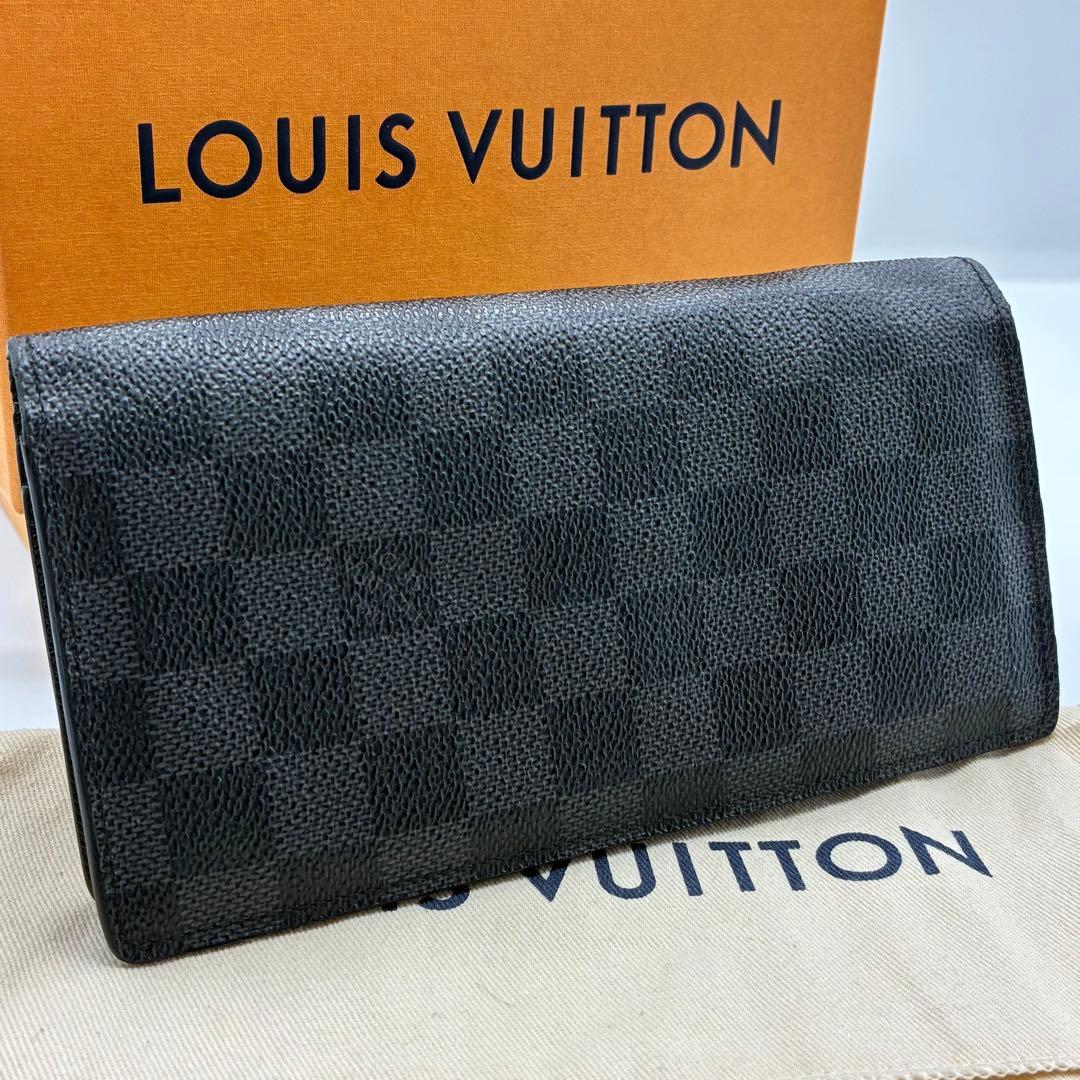 ルイヴィトン ダミエ グラフィット 長財布 ポルトフォイユブラザ 黒