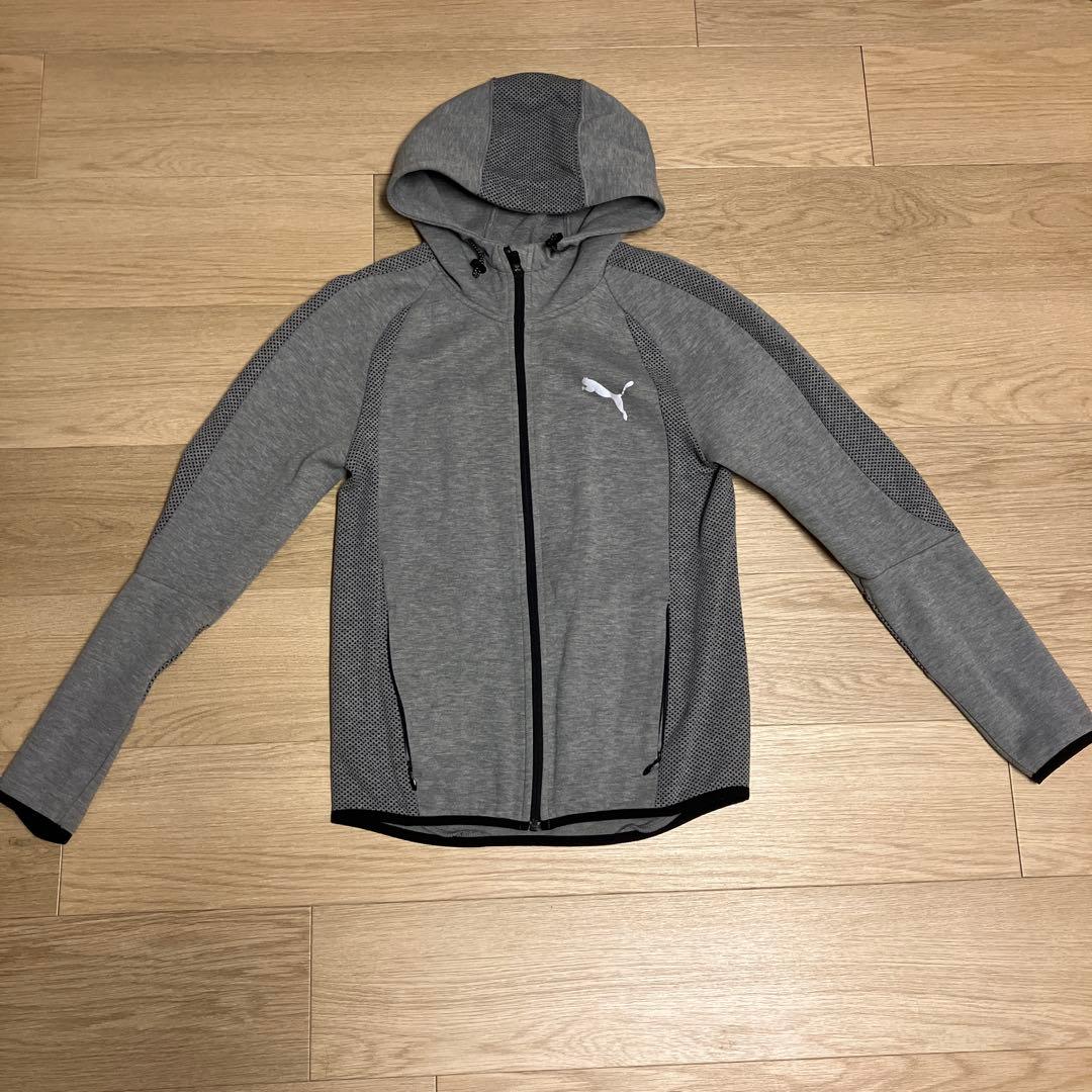 PUMA オシャレ着 セットアップ グレー ストレッチ 素材 パンツ 上着