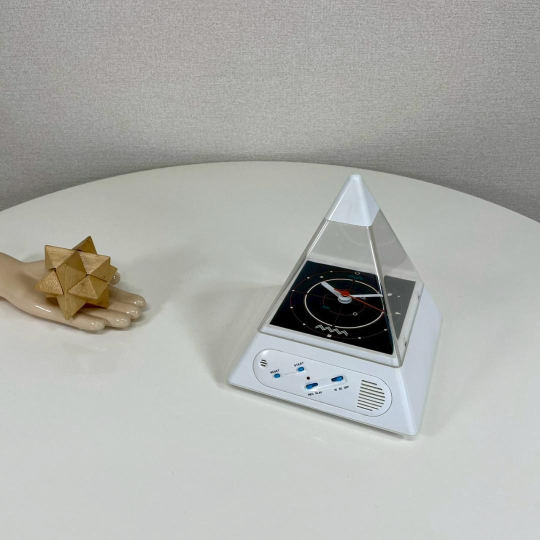 80's ピラミッド型 クロック テーブルクロック 置き時計 ヴィンテージ