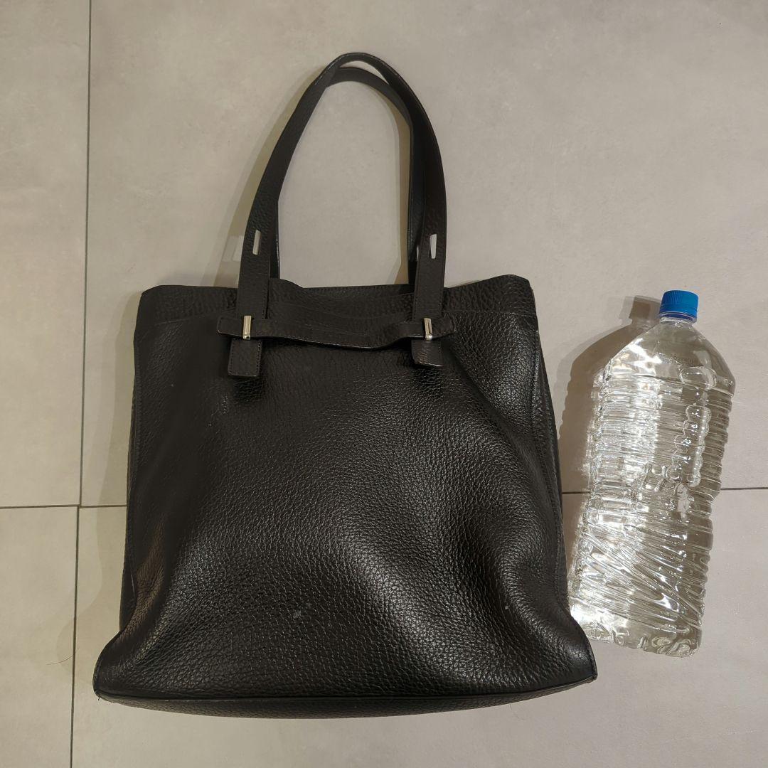 【A4対応】FURLA フルラ 本革 トートバッグ 黒 ビジネス ハンドル調整可