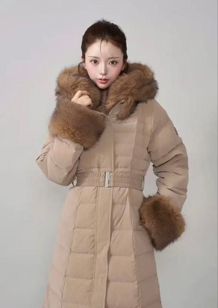 今期 Darich レディロングダウンコート ベージュ