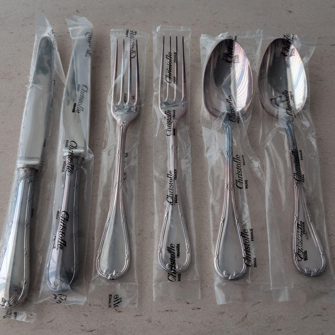Christofle カトラリーセット 6点 Christofle クリストフル ムード 6人用カトラリーセット(24pcs) 箱