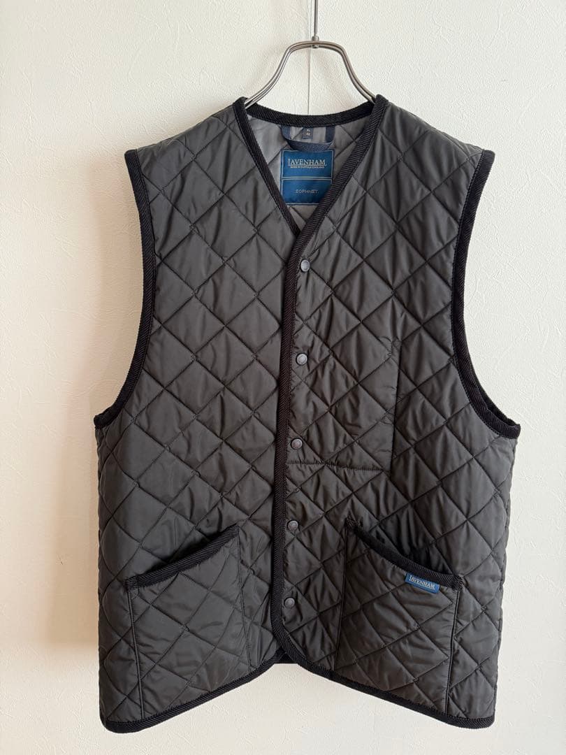 SOPHNET.× LAVENHAM Collaboration Vest LavenhamWashedButtonFrontThorn