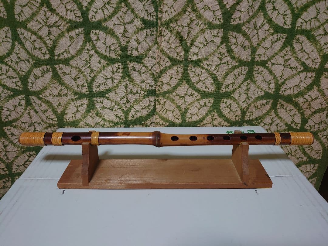 篠笛 天地巻き 煤竹 真竹 秀朗銘 古典調 六穴七調子