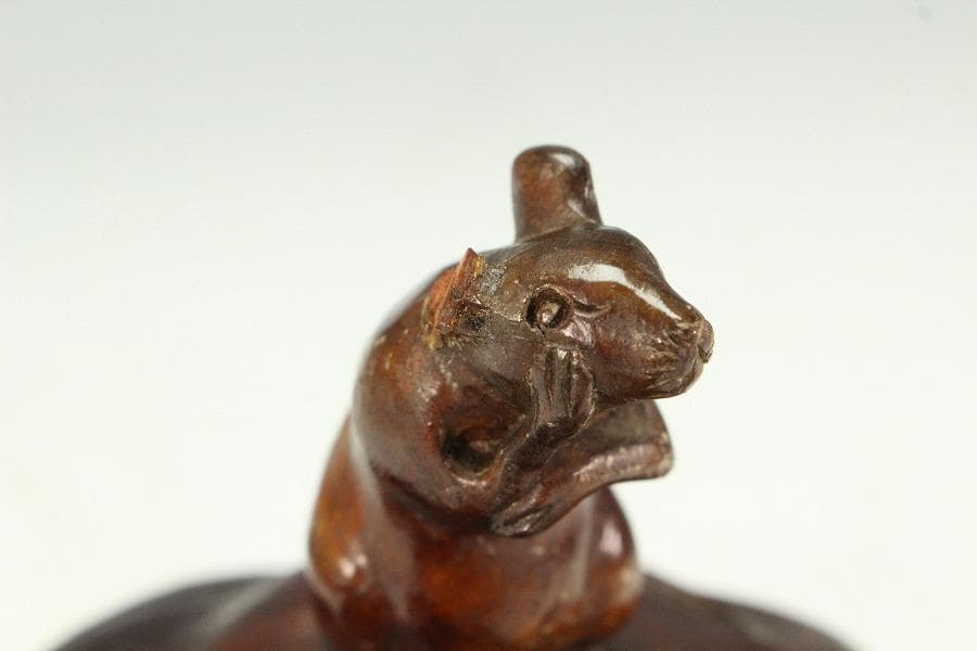 木彫 彫刻 布袋鼠 置物(K-LC854)