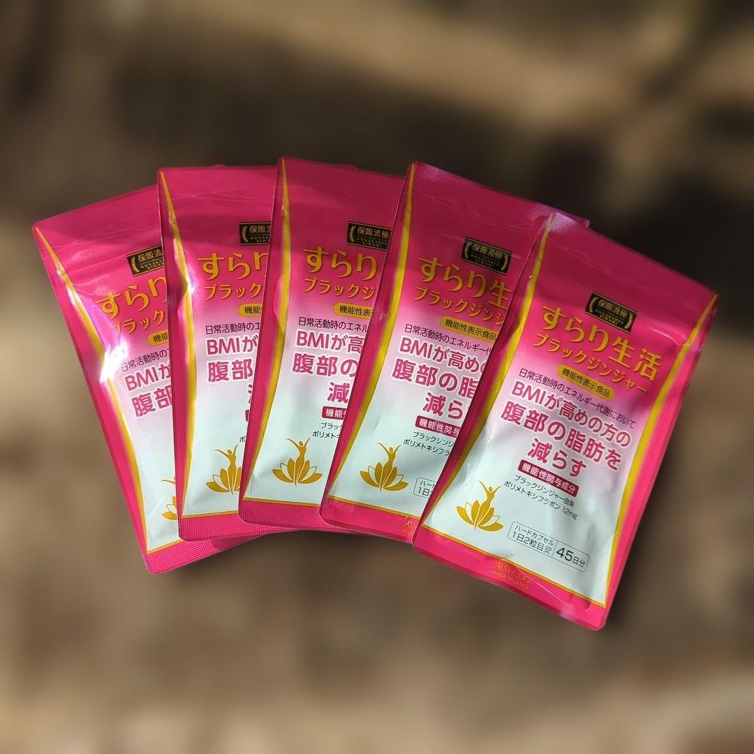 保坂流極 すらり生活 ブラックジンジャー 45日分×5袋