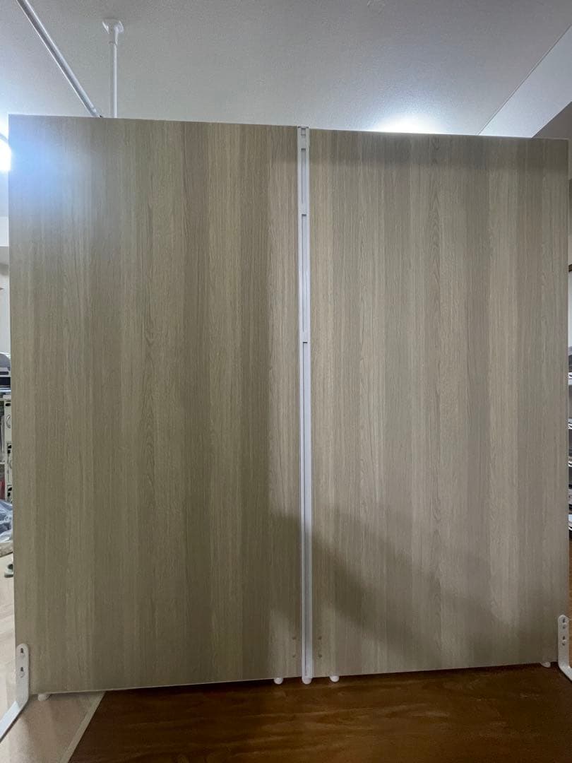 花*様 木目調パーテーション4枚セット【トーカイスクリーンMSパネル】※補助足6