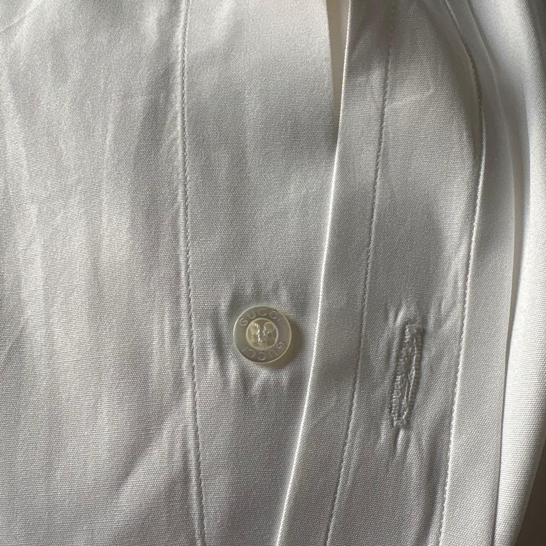 GUCCI グッチ ドレスシャツ ダブルカフス 白 38 15 - メルカリ