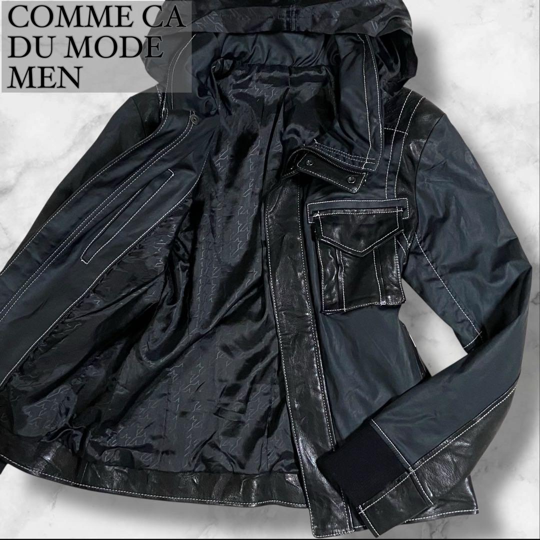 コムサデモードメン レザージャケット ブラック サイズM