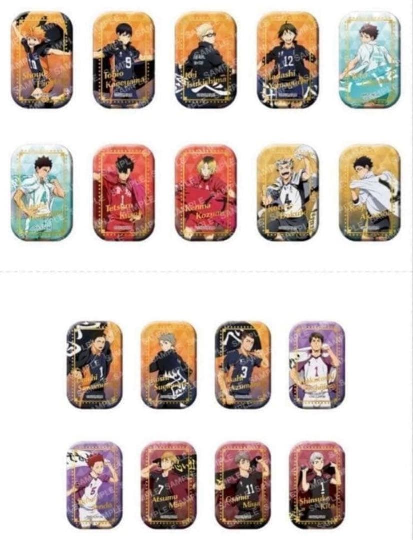 ハイキュー スクエア缶バッジ 横断幕 第一弾 第二弾 セット ハイキュー セブンネット限定 スクエア缶バッジ 横断幕 第一弾 第二弾