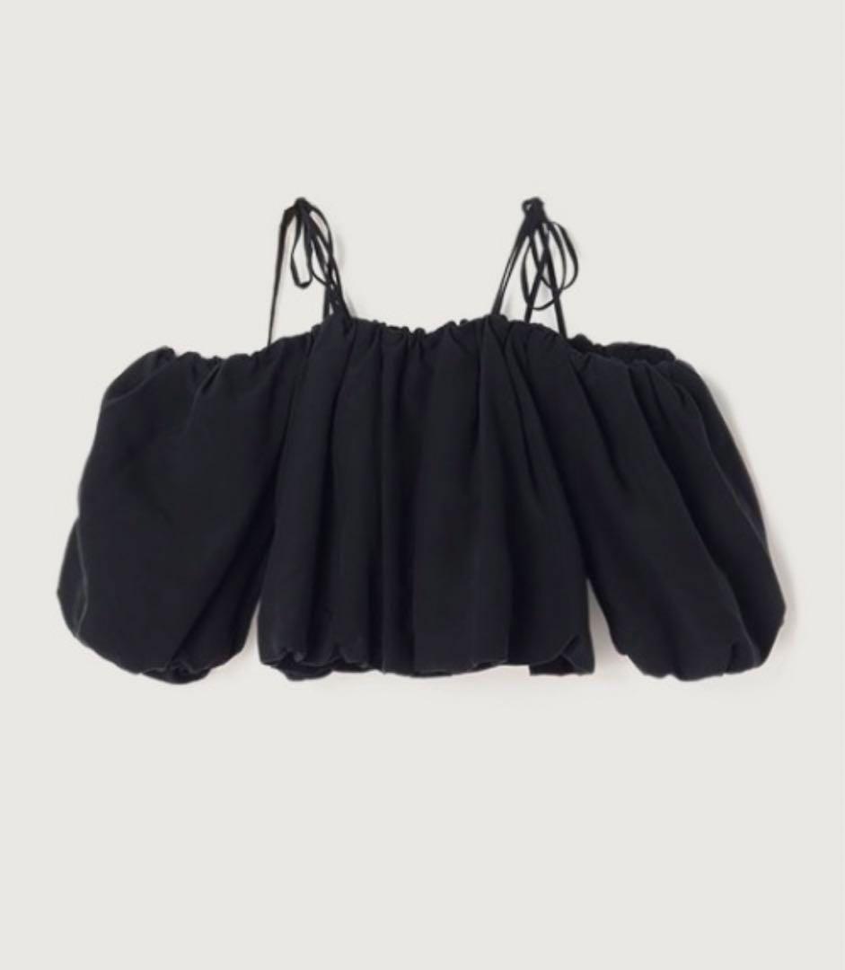 anuans ボリューム　バルーン　トップス　アニュアンス　黒