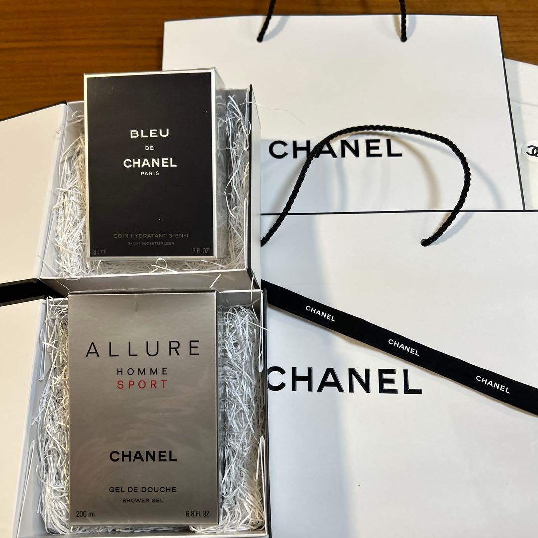 新品ブルードゥシャネル3IN1乳液&アリュームオムヘアボディウォッシュ2点