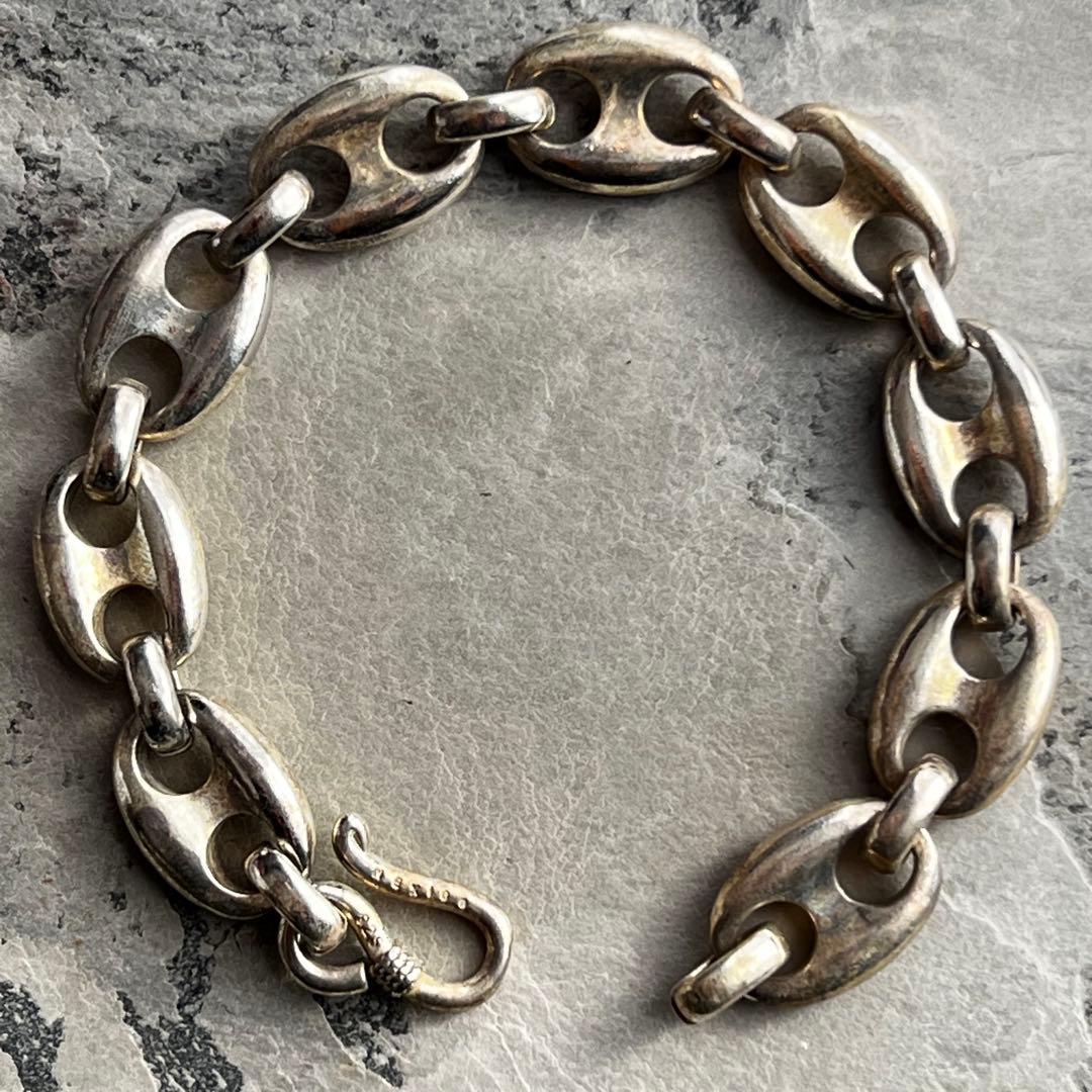 ヴィンテージ メキシコ アンカーチェーン ブレスレット 豚鼻 ジュエリー