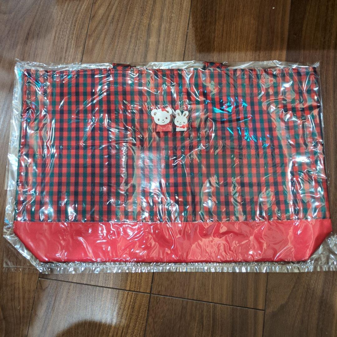 ファミリア　赤　レッスンバッグ　トート