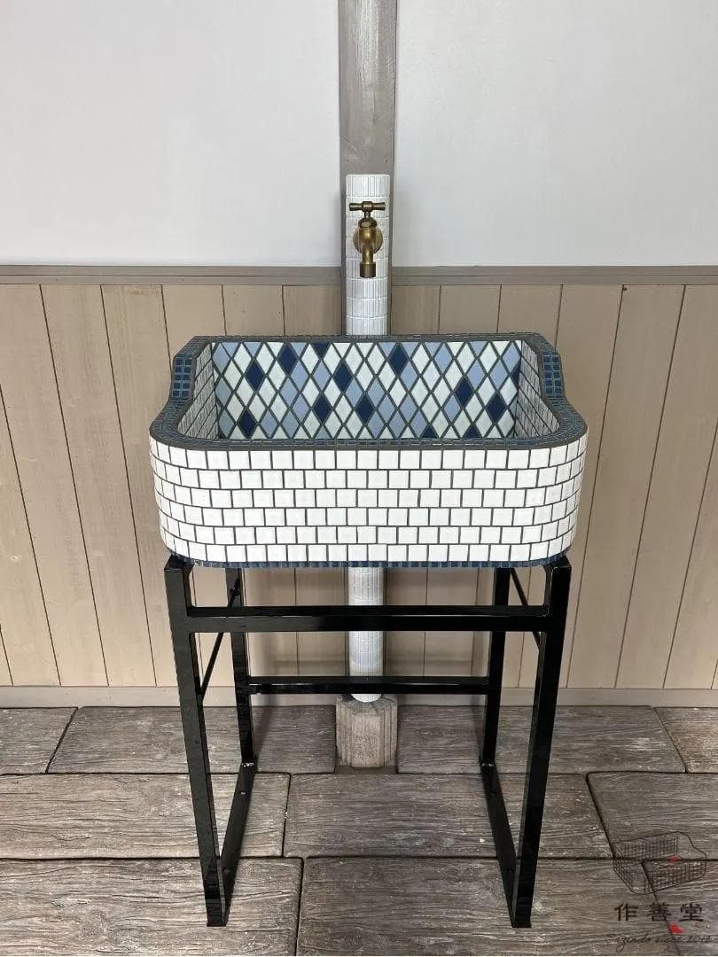 作善堂タイルシンク流し台　ガーデンパン　ガーデンシンク　ライトＳＳ　5046