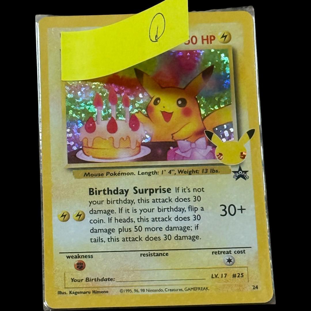 美品】ポケモンカード お誕生日ピカチュウ 25th 英語 - メルカリ