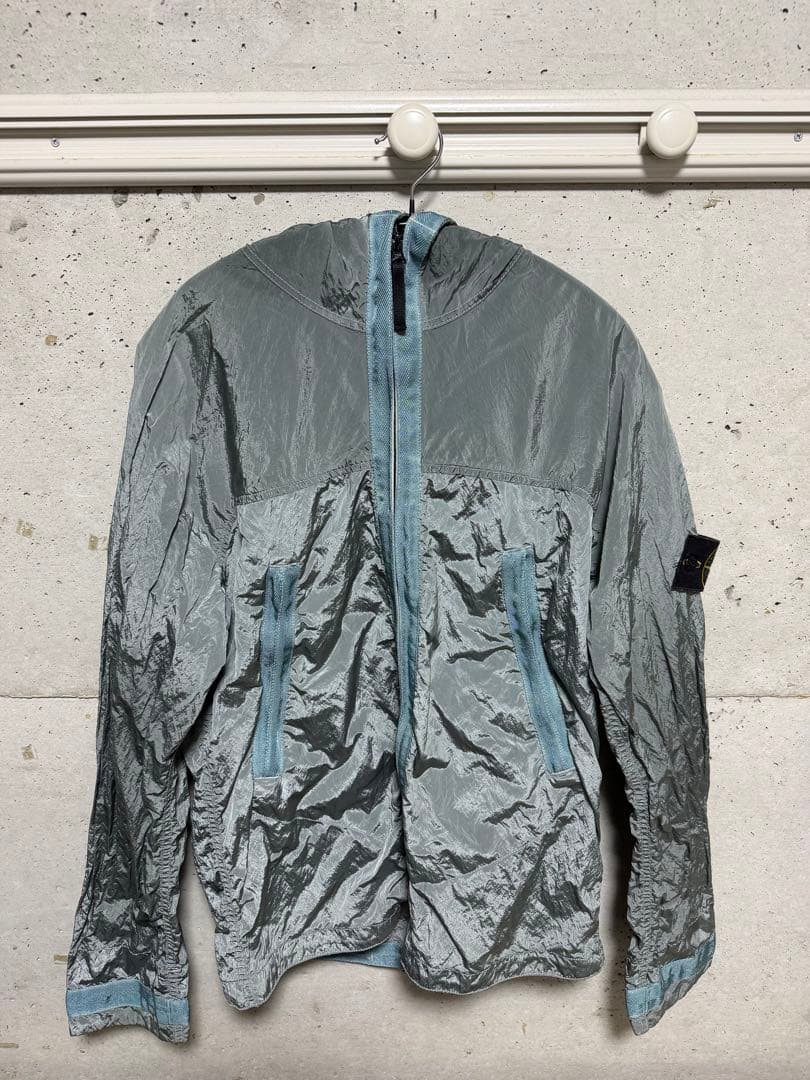 Stone  ナイロンメタルジャケット　水色