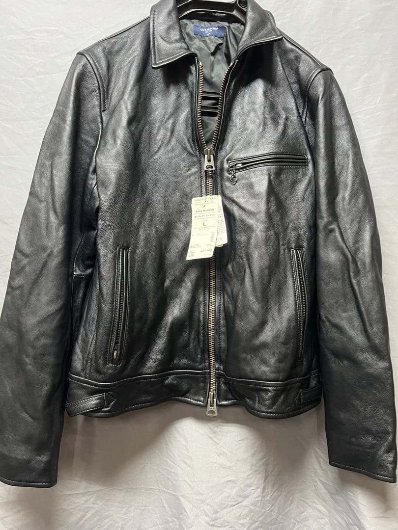 新品　BACK NUMBER ラムレザー シングルライダース Lサイズ BACK NUMBER（バックナンバー）の「【BACK NUMBER】レザーシングル
