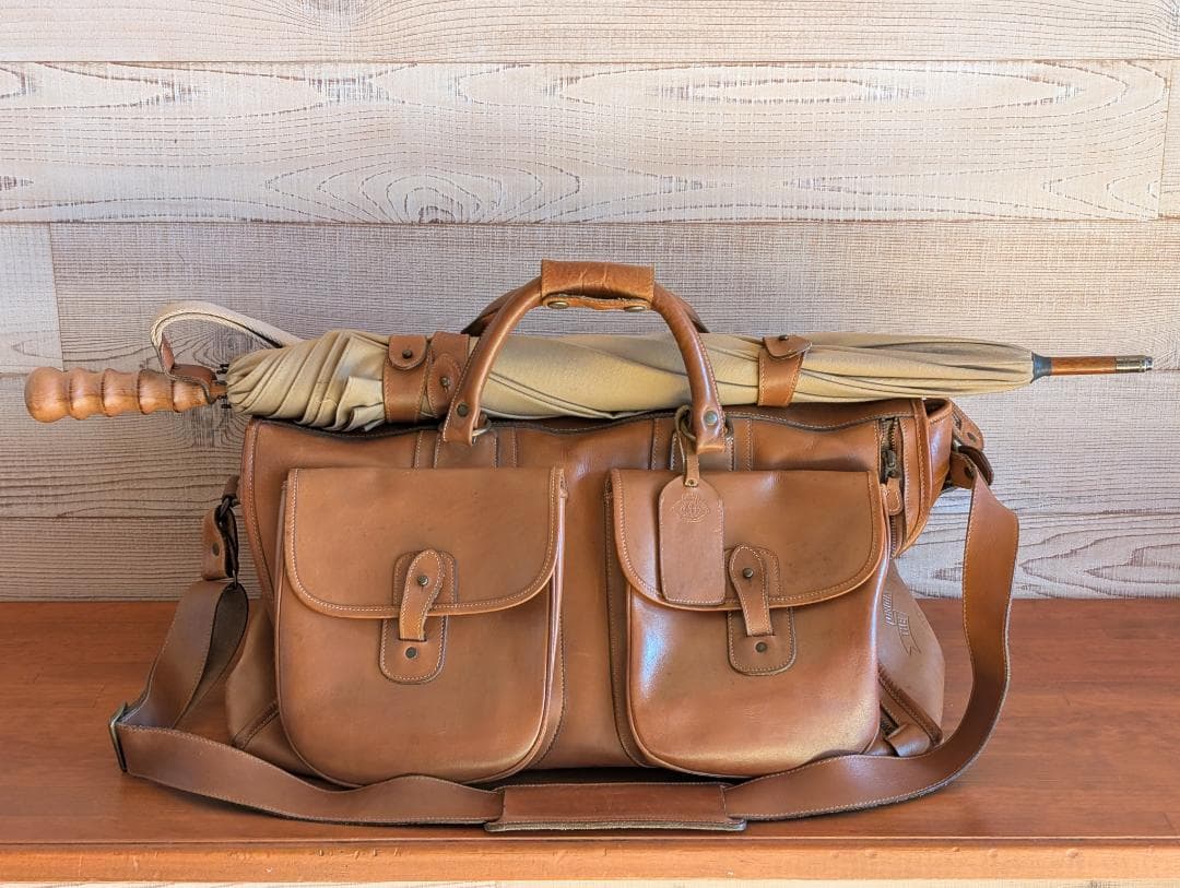グルカ GHURKA THE EXPRESS No.2 レザー ボストンバッグ Express No. 2 | Vintage Chestnut Leather Duffle Bag | Ghurka