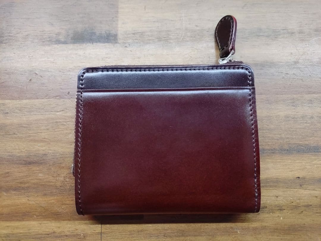 今*田様 売り切ります！GANZO コードバン Lファスナー 二つ折り 財布 ヘ